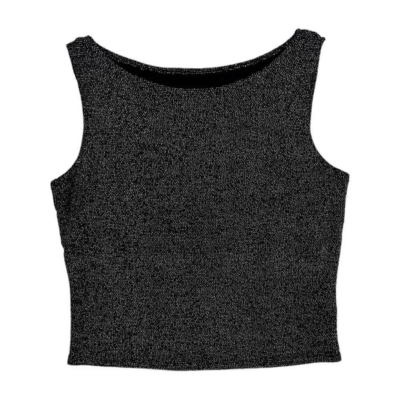 vintage Sparkly High Neck Sleeveless Blouse - Picture 1 of 5